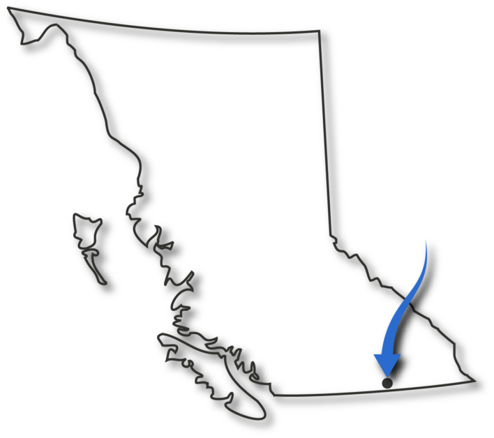 Where Fruitvale BC sits from a provincial scale view