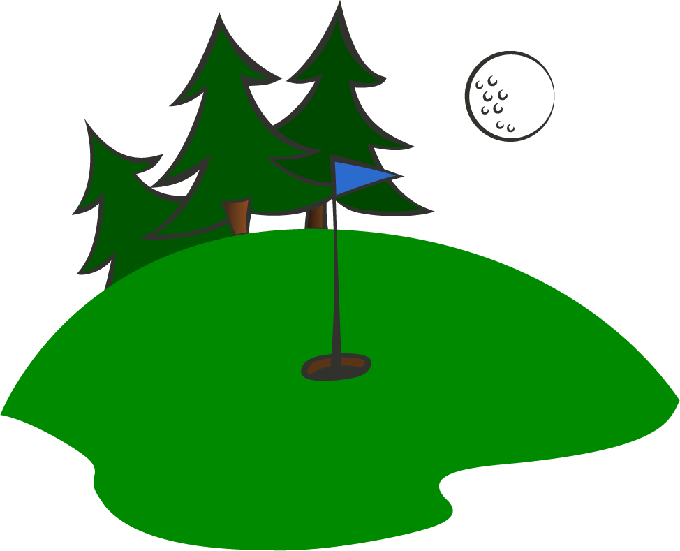 Golf ball flying toward the pin