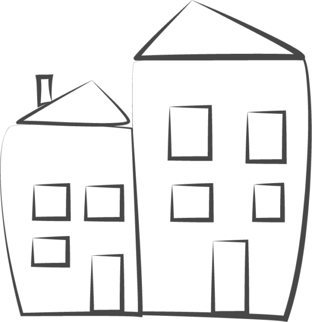 Stylized housing block